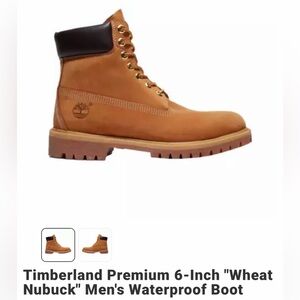 Timberland Premium 6-Inch "Wheat Nubuck" Men's Waterproof Boot, Size: 9.5 M